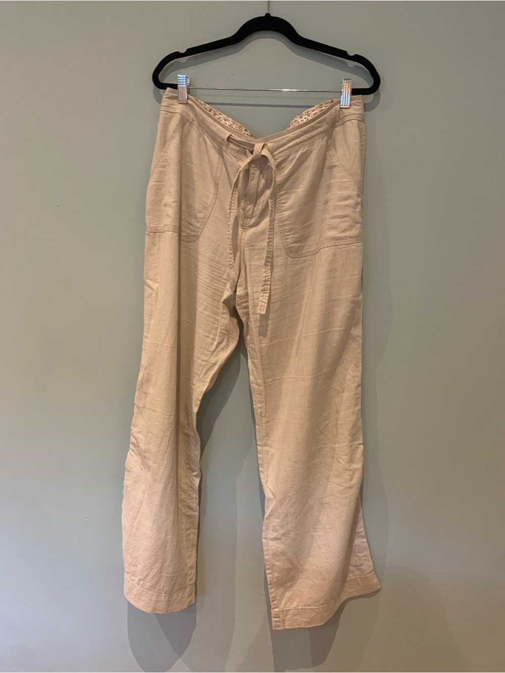 Polo Ralph Lauren Women’s Casual Drawstring Linen Pants - Cream